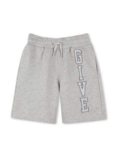 Givenchy Kids Sophisticated Mini Drawstring Waistband Shorts In Black