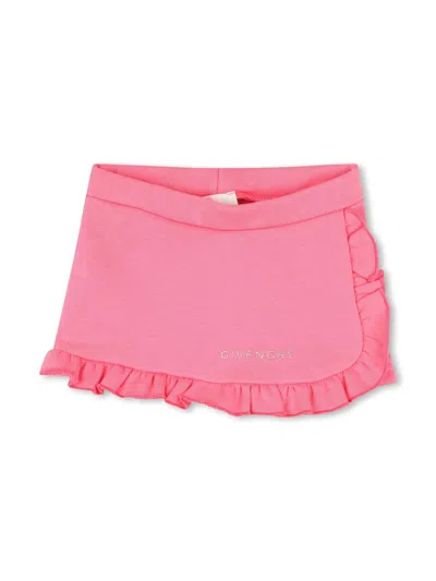 Givenchy Kids Stylish Mini Kids Shorts With Ruffled Trim In Pink