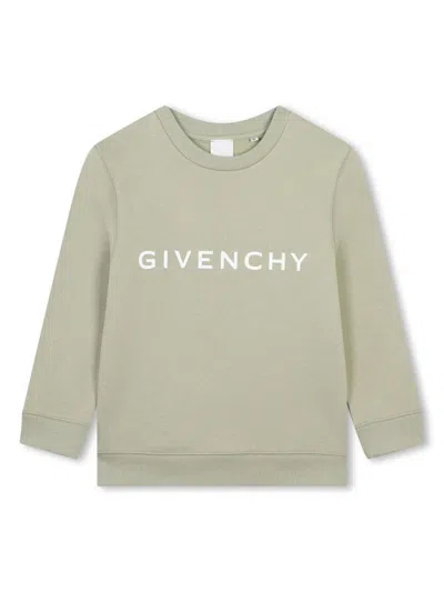 Givenchy Kids' Logo-print Sweatshirt In Verde
