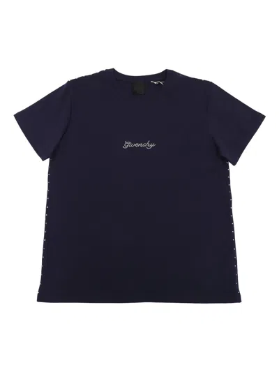 Givenchy Kids Tee Shirt In Blue