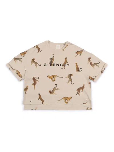 Givenchy Kids Tee Shirt In Brown