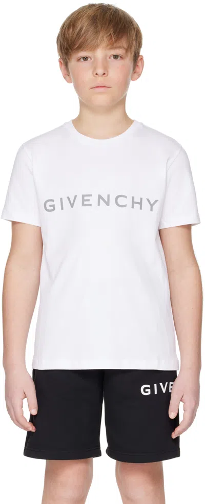 Givenchy Kids White '' 4g T-shirt In 10p White