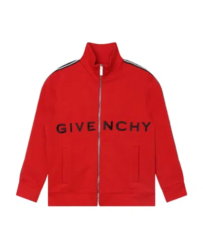 Givenchy Kids X Disney Oswald-print Zipped Hoodie In Red