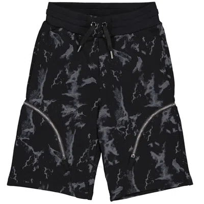 Givenchy Kids' Camouflage-print Cargo Shorts In Grey/black