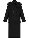 Givenchy Double-breasted Belted Trench Coat In Black
