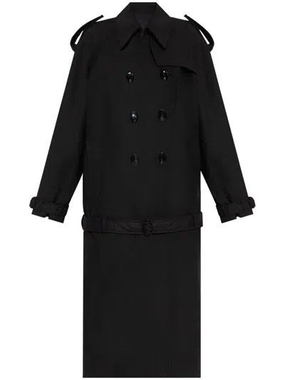 Givenchy Double-breasted Belted Trench Coat In Black