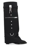 Givenchy Shark Lock Cowboy Boot In Black