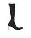 Givenchy Knee-high 70mm Lace-up Leather Boots In Black