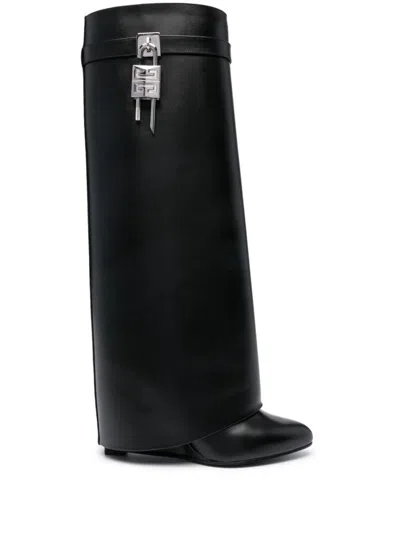 Givenchy Knee-high Wedge Boots In Black