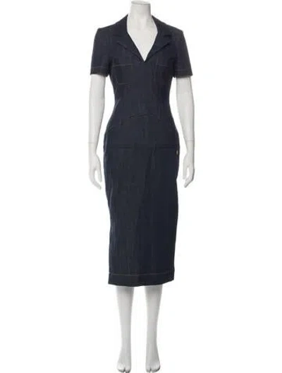 Pre-owned Givenchy Knee-length Dress In Blue