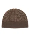 Givenchy Knit Double Face Beanie In Brown