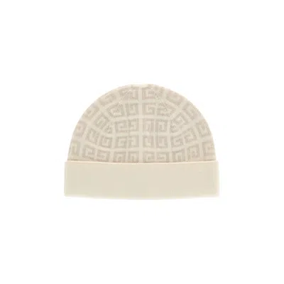 Pre-owned Givenchy Knit Double Face Beanie 'white' | Women's Size Onesize