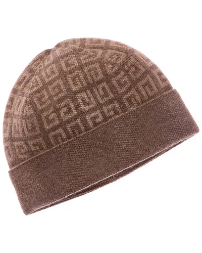 Givenchy Knit Double-face Wool& Cashmere-blend Beanie In Brown