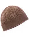 Givenchy Double Face Knit Beanie In Brown