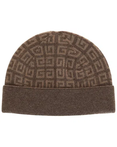 Givenchy Knit Double-face Wool & Cashmere-blend Beanie In Transparent