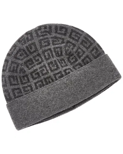 Givenchy Knit Double-face Wool & Cashmere-blend Beanie In Gray