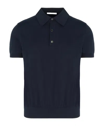 Givenchy Knit Short-sleeve Polo Shirt In Blue