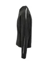 Givenchy Knit T-shirt With Zip Neck In Black White