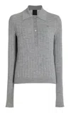 GIVENCHY KNIT WOOL-BLEND POLO TOP