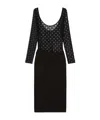 Givenchy Draped Dress In Jersey And Monogram 72 Tulle In Black