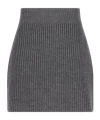 Givenchy Ribbed-knit Mini Skirt In Gray