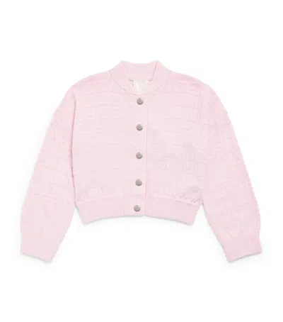 Givenchy Kids' Knitted Monogram Cardigan In Pink