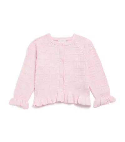 Givenchy Kids' Knitted Monogram Cardigan In Pink