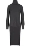 Givenchy Turtleneck Long-back Wool-cashmere Sweater In Multicolor