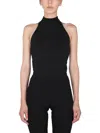 Givenchy Mock-neck Knit Halter Top In Black
