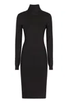 Givenchy Midi Wool And Cashmere Dress In Black