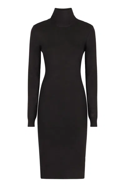 Givenchy Wool And Cashmere-blend Midi Dress In Schwarz