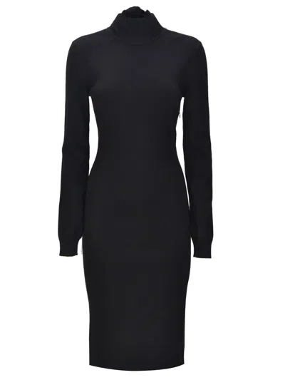 Givenchy Midi Wool And Cashmere Dress In Black