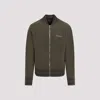 Givenchy Green Sweatshirt With Bomber Collar And 4g Logo In Wool Man In Green