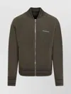 Givenchy Green Sweatshirt With Bomber Collar And 4g Logo In Wool Man In Green