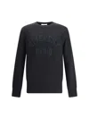 Givenchy Mens Black Logo-embroidered Crewneck Knitted Cotton Jumper Xl In Black