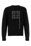 Givenchy Men Black Wool Sweater In Black