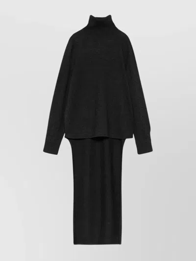 GIVENCHY KNITWEAR HIGH NECK MÉLANGE EFFECT