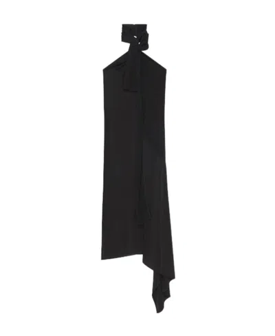 Givenchy Dress In Crepe With Satin Back And Lavalliere In Black