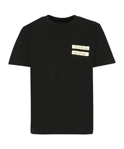 Givenchy Label-applique T-shirt In Black