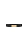 Givenchy Label Belt In Box Leather In Black