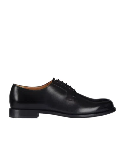 Givenchy Label Derbies In Leather In Black