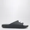 Givenchy Label Flat Mules In Black Rubber Women In Multi