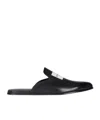 Givenchy Calfskin Logo-label Slippers In Black