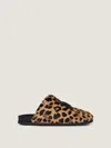 Givenchy Label Flat Mules In Pony Effect Leather With Leopard Pattern In Multi