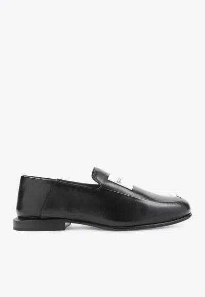 GIVENCHY LABEL LEATHER LOAFERS