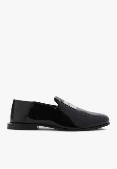GIVENCHY LABEL LEATHER LOAFERS