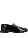 Givenchy Glossy Round Toe Loafers In Black