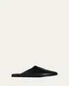Givenchy Label Flat Mules In Nappa Leather In Black
