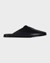 Givenchy Label Flat Mules In Nappa Leather In Black