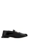 Givenchy Black Leather Label Loafers In Black